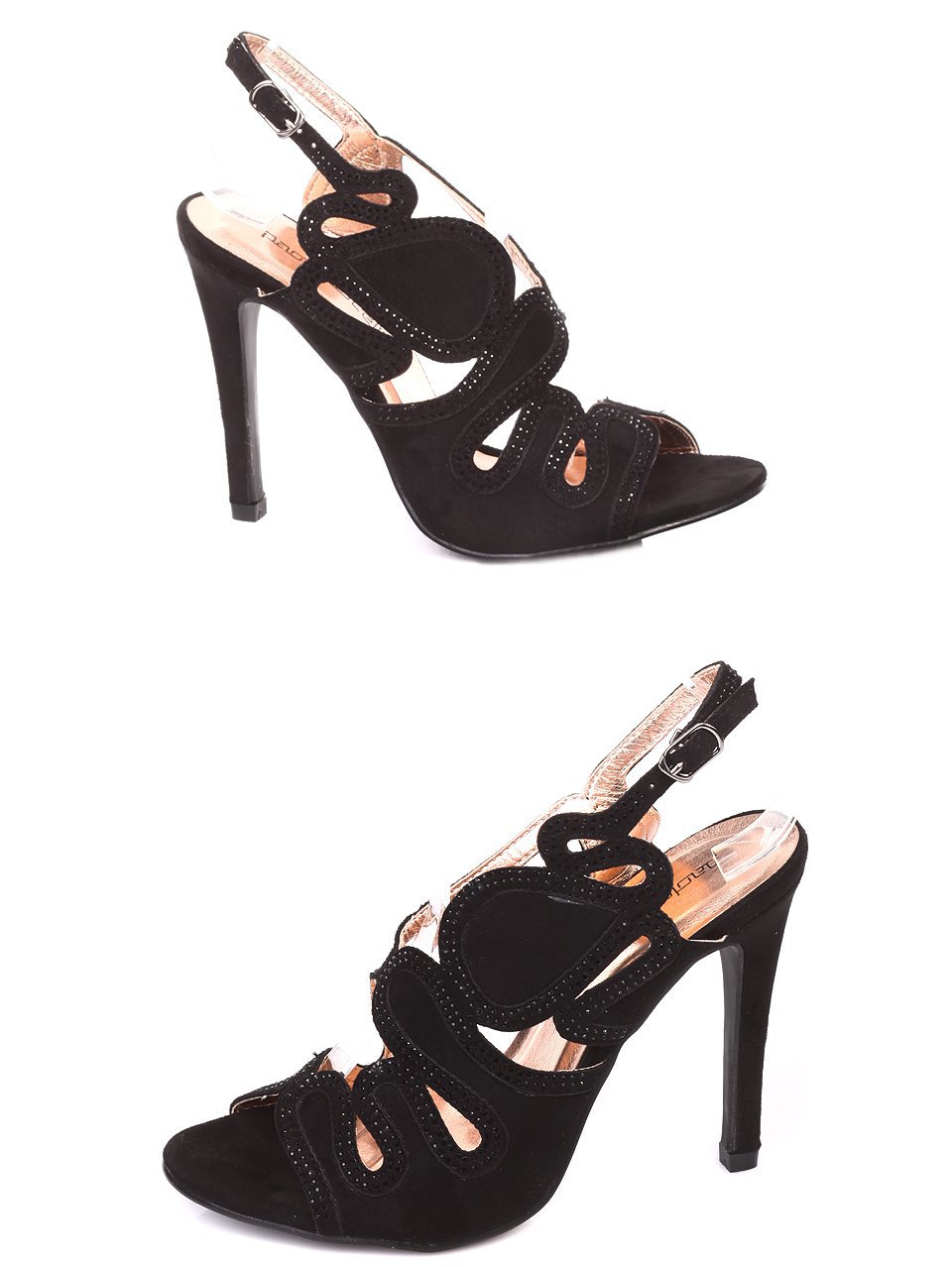 Елегантни дамски сандали на ток 4R-18397 black