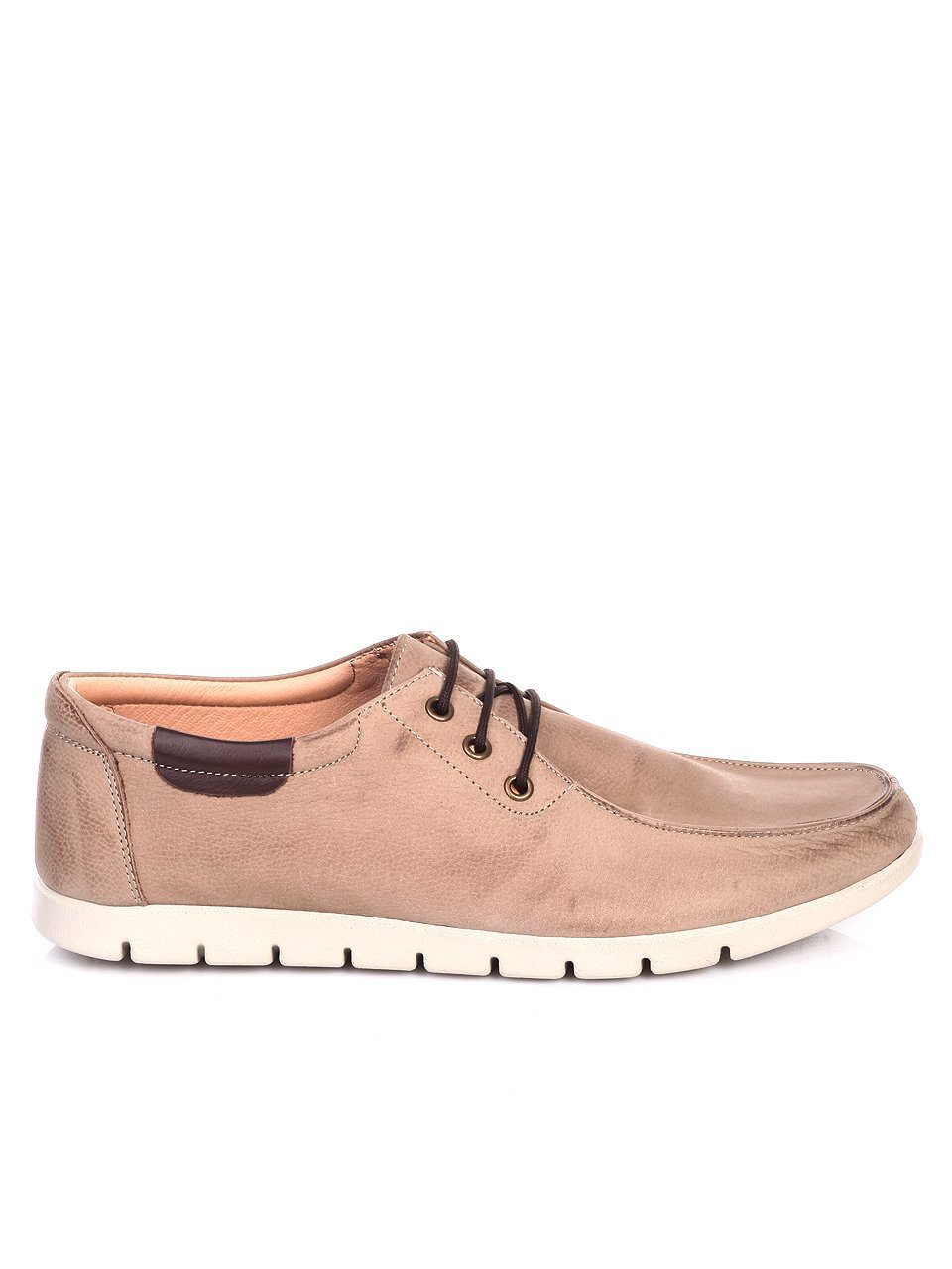 Спортно-елегантни мъжки обувки от естествена кожа 7AT-17609 brown