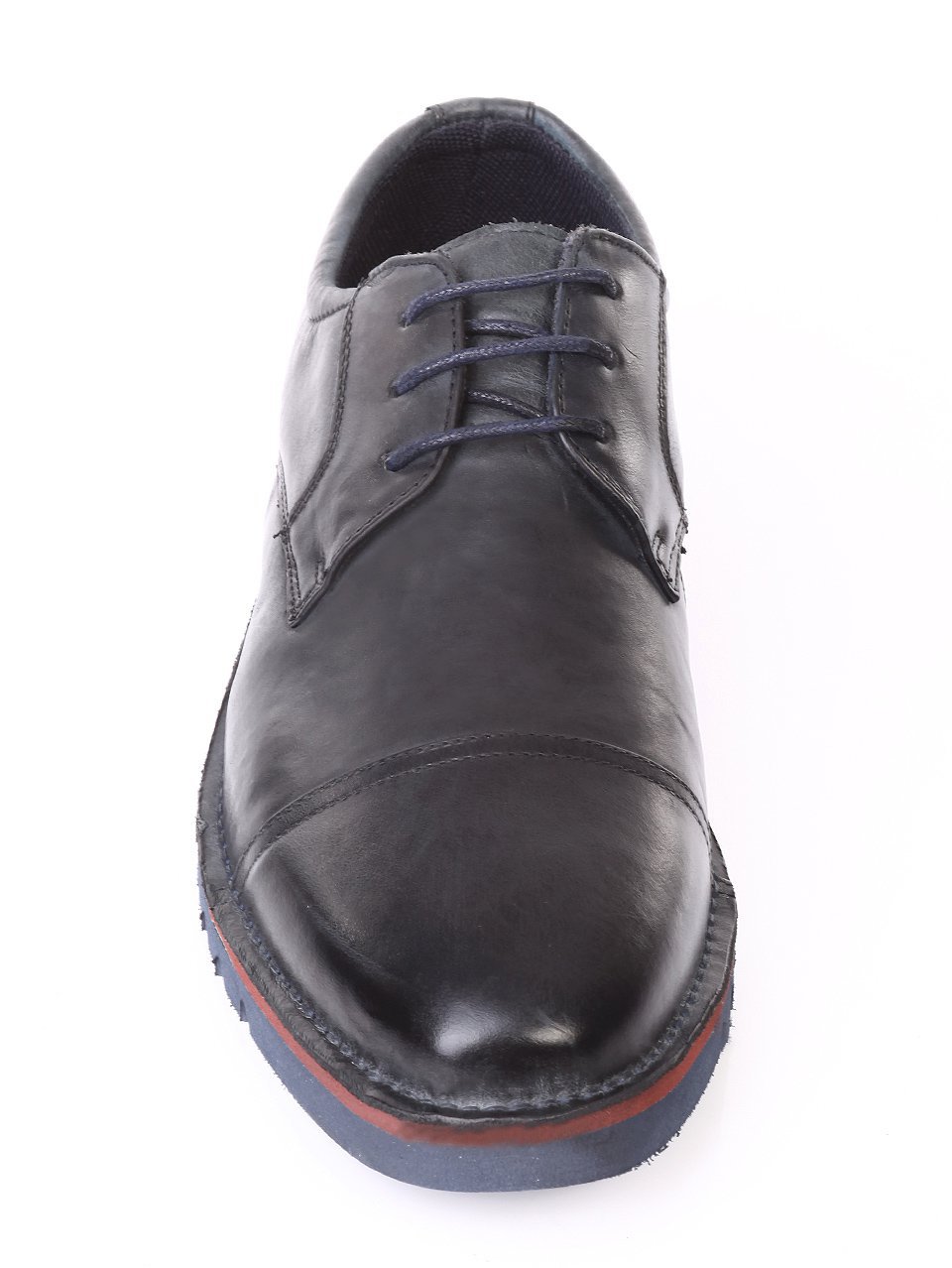 Ежедневни мъжки обувки от естествена кожа 7N-17838 navy
