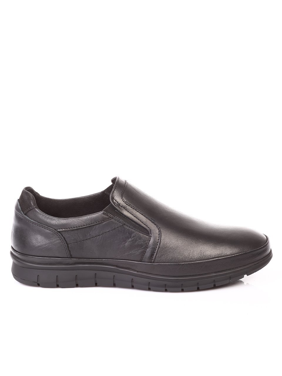 Спортно-елегантни мъжки обувки от естествена кожа 7AT-171199 black